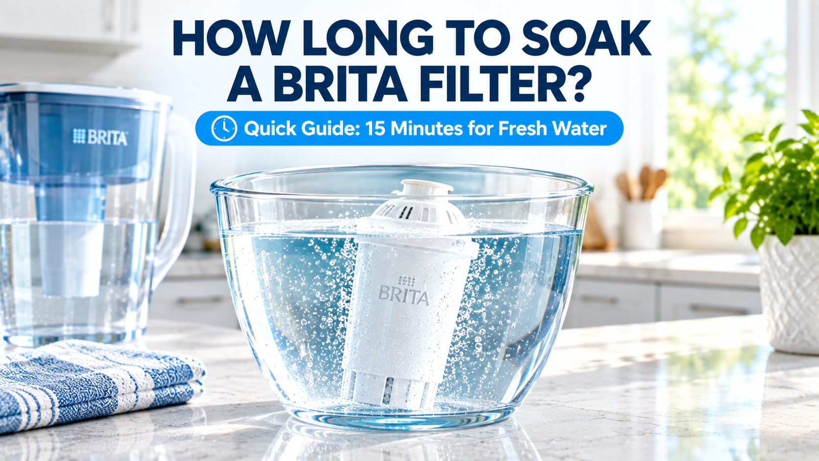 how long to soak brita water filter